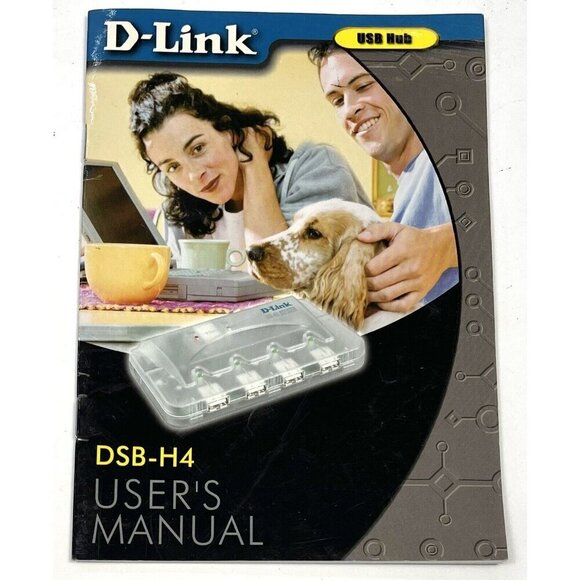 D-Link 4-Port USB Hub DSB-H4 USER'S MANUAL ONLY Rev 01 *No USB Hub Included* EUC - Picture 1 of 2